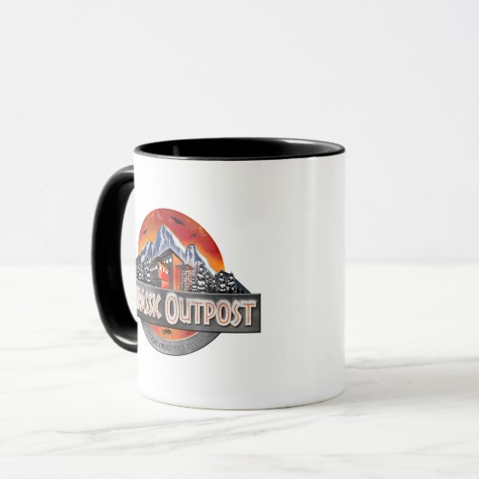 Jurassische Outpost "Dominion Style" Logo-Tasse Tasse (Vorderseite Links)