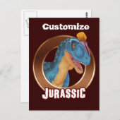 Jurassische Postkarte (Vorne/Hinten)