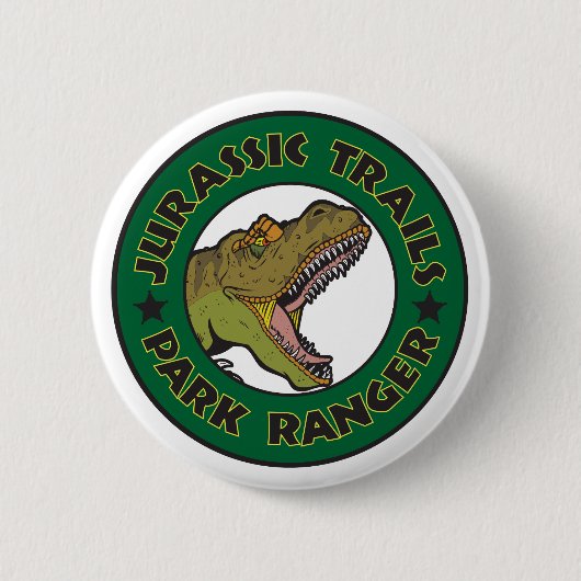 Jurassische Trails Park Ranger Button (Vorderseite)