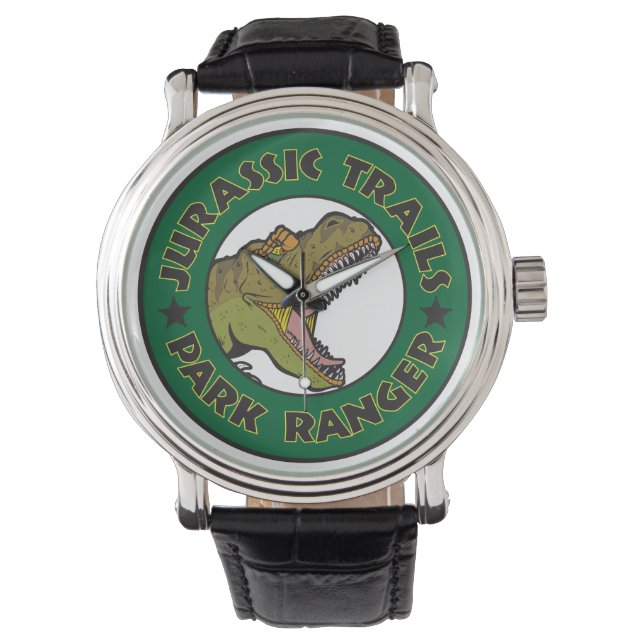 Jurassische Wanderwege Park Ranger Wristwatch Armbanduhr (Vorderseite)
