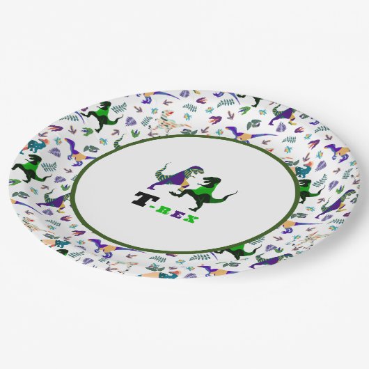 Jurassische Welt Pappteller (Schrägansicht)