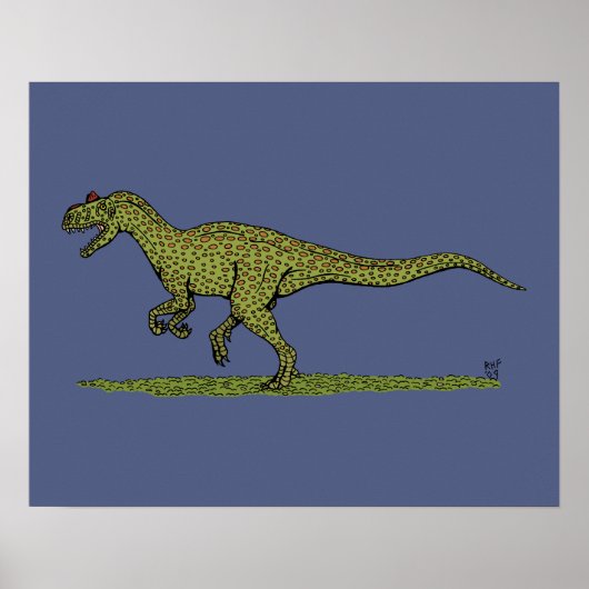 Jurassischer Dinosaurier Allosaurus Poster (Vorne)