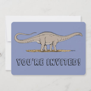 Jurassischer Dinosaurier Apatosaurus Einladung