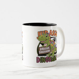Jurassischer Dinosaurier Zweifarbige Tasse
