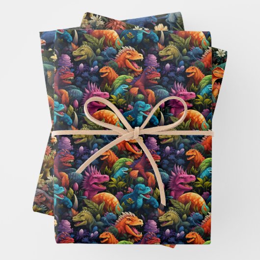 Jurassisches Jungle Wrapping Paper Geschenkpapier Set (Beispiel)