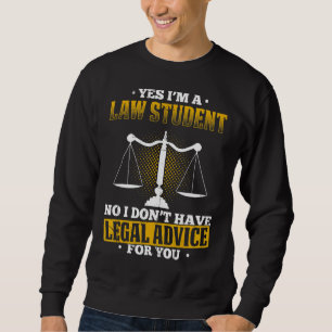 Jurastudent Rechtswissenschaftsstudent Anwalt in A Sweatshirt