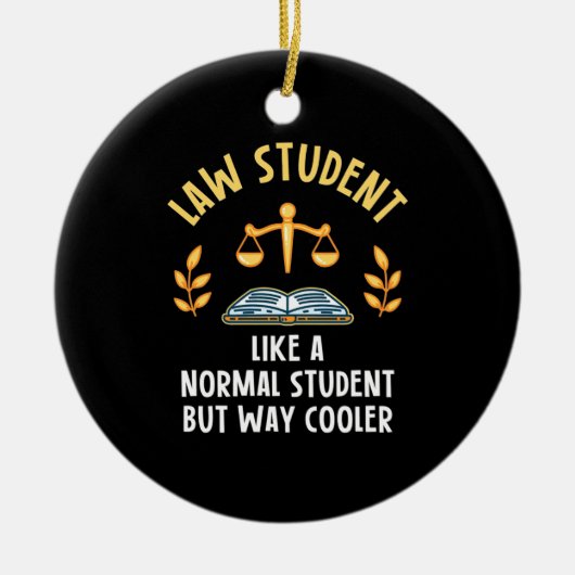 Jurastudenten Cooler Keramik Ornament (Vorne)