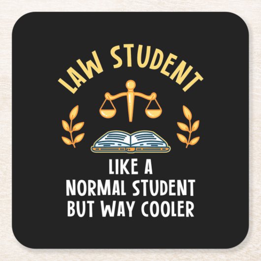Jurastudenten Cooler Rechteckiger Pappuntersetzer (Vorderseite)