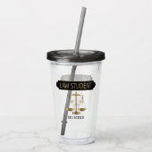 Jurastudentin - personalisieren acryltrinkbecher (Rückseite)