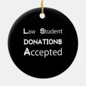 Jurastudentische Spenden akzeptiert Keramik Ornament (Hinten)