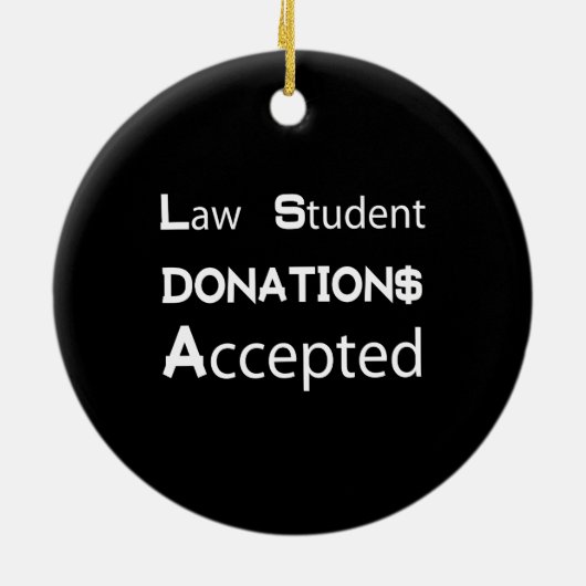 Jurastudentische Spenden akzeptiert Keramik Ornament (Hinten)