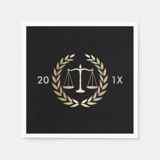 Jurastudio-Goldskala Serviette (Vorderseite)
