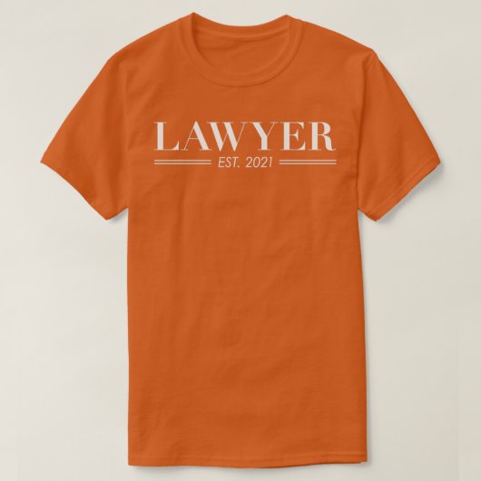 Jurastudium Abschluss Gift Lawyer Est T-Shirt (Design vorne)