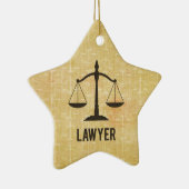 Jurastudium Abschluss Glückwunsch Skala der Justiz Keramik Ornament (Rechts)