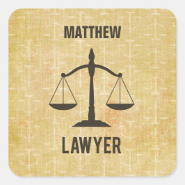 Jurastudium Abschluss Glückwunsch Skala der Justiz Quadratischer Aufkleber
