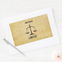 Jurastudium Abschluss Glückwunsch Skala der Justiz Rechteckiger Aufkleber