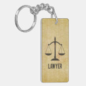 Jurastudium Abschluss Glückwunsch Skala der Justiz Schlüsselanhänger (Vorderseite links)