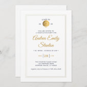 Jurastudium Abschluss Gold-Skala Einladung (Vorne/Hinten)