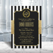 Jurastudium Abschluss Modern Stripes Gold Anwalt Einladung