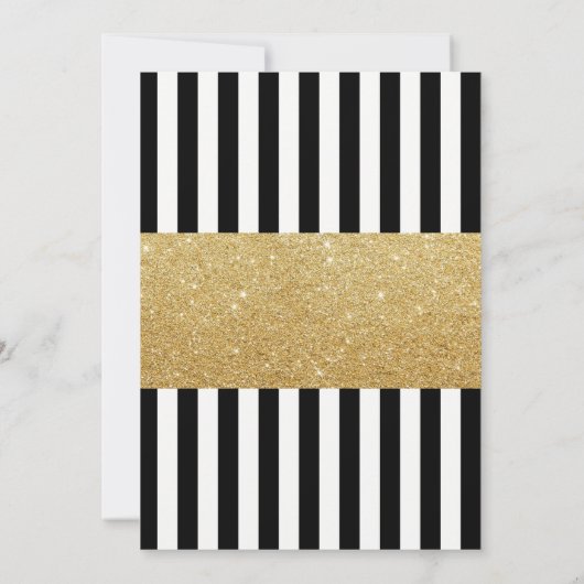Jurastudium Abschluss Modern Stripes Gold Anwalt Einladung (Rückseite)