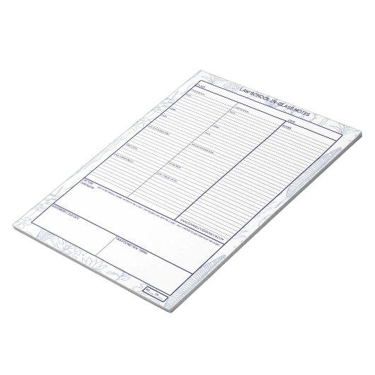 Jurastudium in der Klasse Notizbuch Notizblock (angewinkelt)