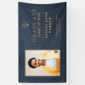 Jurastudium Marineboldgold Abschluss Banner (Vertikal)