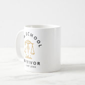 Jurastudium Survivor Funny Graduate Kaffeetasse (Vorderseite Links)