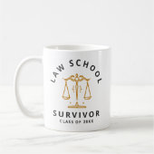 Jurastudium Survivor Funny Graduate Kaffeetasse (Links)
