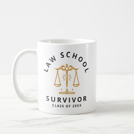 Jurastudium Survivor Funny Graduate Kaffeetasse (Links)