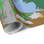 Juraszenen-Packpapier Geschenkpapier (Rolleneckpunkt)