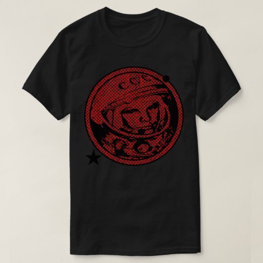 Juri Gagarin der erste Mann im Weltraum, rot T-Shirt (Design vorne)