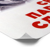 Juri Gagarin - sowjetische Raumfahrtproaganda Poster (Ecke)