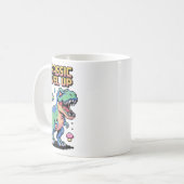 Juric Level Up Pixel Dinosaur Retro Gamer 1  Kaffeetasse (Vorderseite Links)