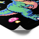 Juric Level Up Pixel Dinosaur Retro Gamer 1  Poster (Ecke)