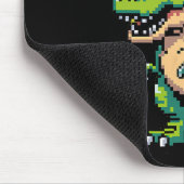 Juric Level Up Pixel Dinosaur Retro Gamer  Mousepad (Ecke)