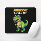 Juric Level Up Pixel Dinosaur Retro Gamer  Mousepad (Mit Mouse)