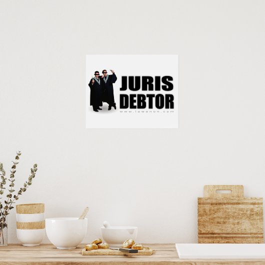 "Juris Debtor" drucken Poster (Küche)