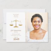 Juris Doctor Foto JD LLD Abschluss Einladung (Vorderseite)