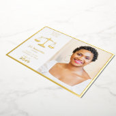 Juris Doctor Foto JD LLD Abschluss Folieneinladung (Gedreht)