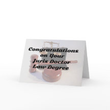 Juris Doctor Law Degree gratulierte Card