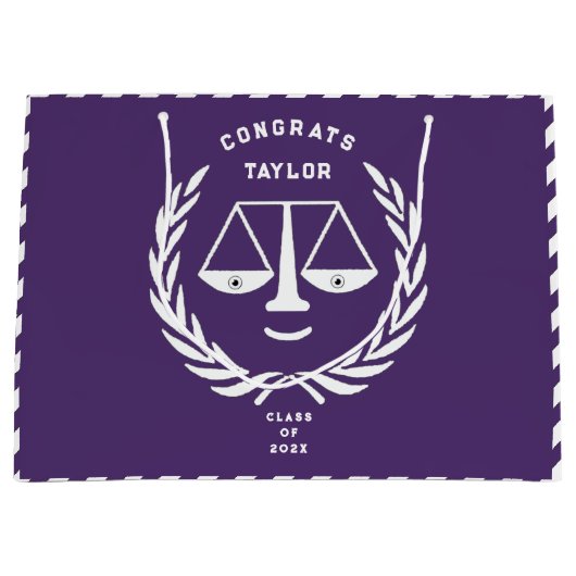 Jurist Abschluss Große Geschenktüte (Vorderseite)