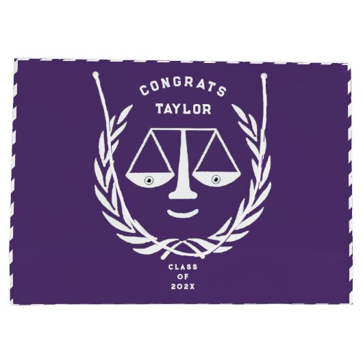 Jurist Abschluss Große Geschenktüte (Rückseite)