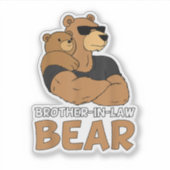 Jurist-Bär mit Bärenkuppe Aufkleber (Vorderseite)