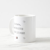 Jurist, die RECHTE IN der NASE - Wortspiele Kaffeetasse (Vorderseite Links)