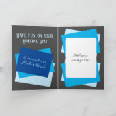 Jurist Foto Name graublau Geburtstag Karte (Innenseite)