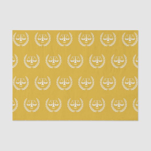 Jurist Gift Gold Tissue Paper Seidenpapier (Vorderseite)