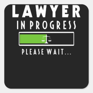 Jurist in der Juristischen Fakultät T-Shirt Gesche Quadratischer Aufkleber