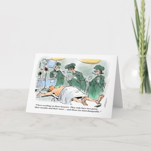 Jurist in Operation-Geburtstagskarte Karte (Vorderseite)