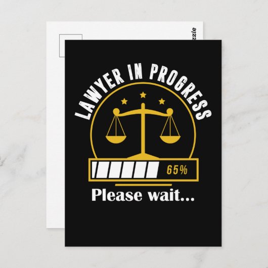Jurist Progress Funny Lawyer Loading Postkarte (Vorne/Hinten)