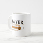 Jurist Student Anwalt in Arbeit Bitte Kaffeetasse (Vorderseite Links)